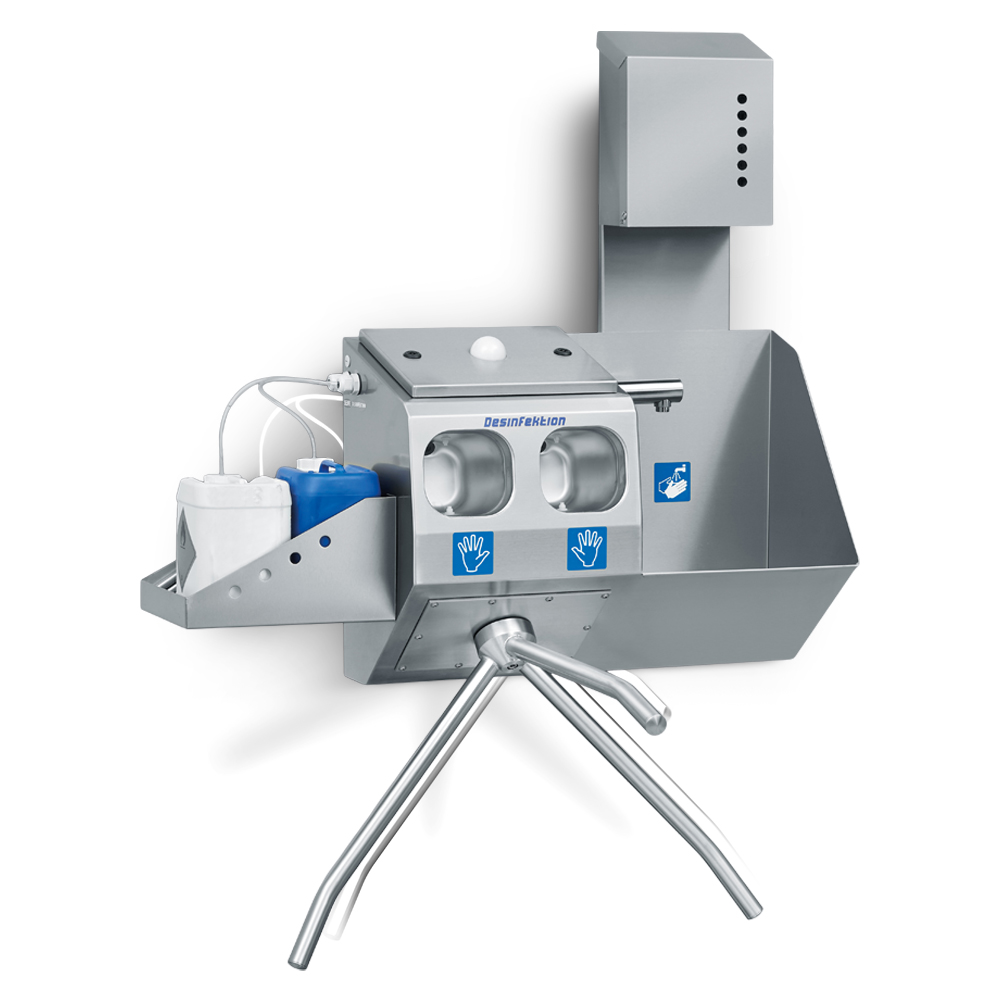 Entrance control with hand wash basin ECO