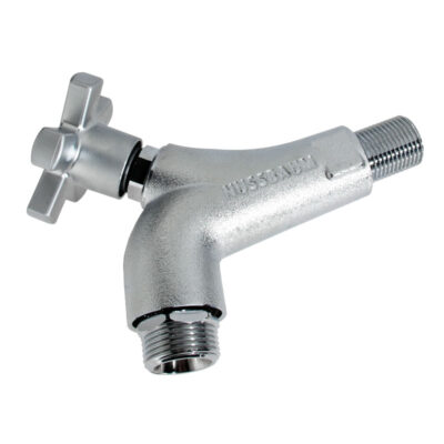 Faucet with rotary handle and hose connection