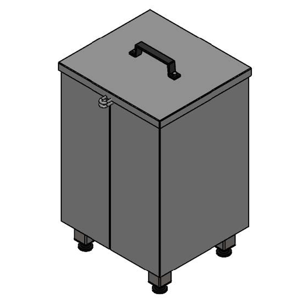 Lockable Canister Holder, 1 x 24 L - Stand with Lid - Image 2