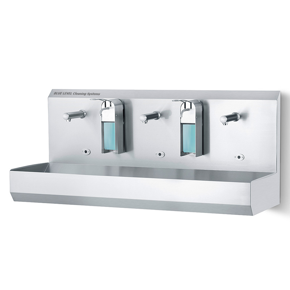 Sensor-activated stainless steel hand wash trough 2–6
