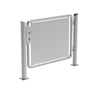 Stainless steel gate with filler panel