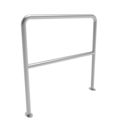 Stainless steel railing with knee rail