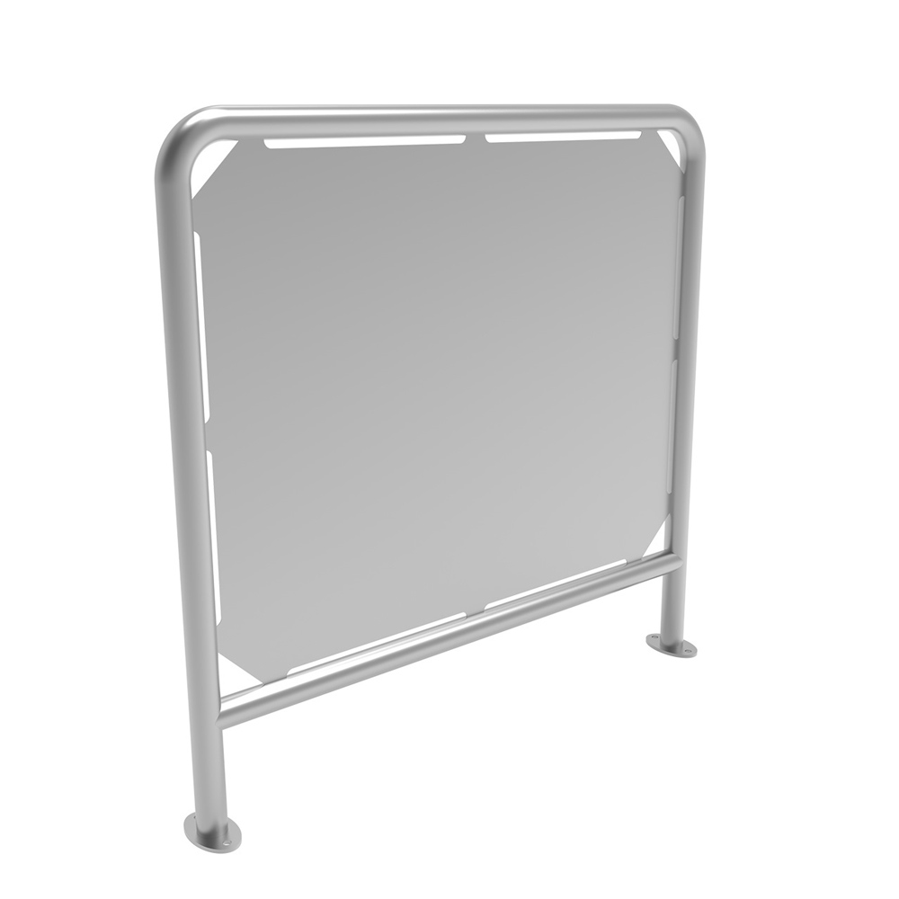 Stainless steel railing with filler panel