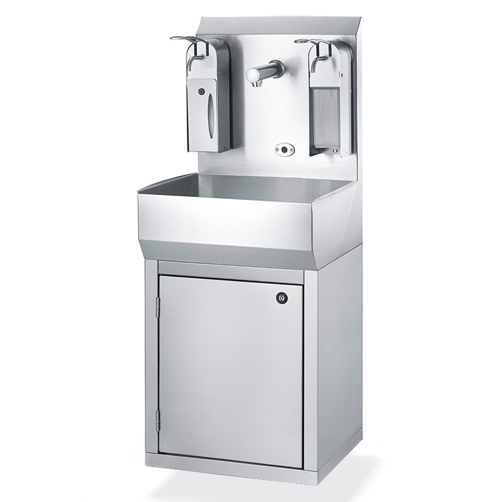 Sensor-activated hand wash basin with vanity cabinet - Image 3