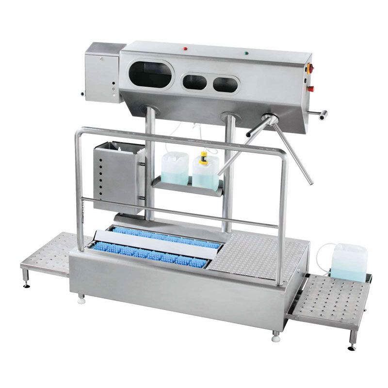 Hygiene station with hand washing and disinfection and folded paper towel dispenser