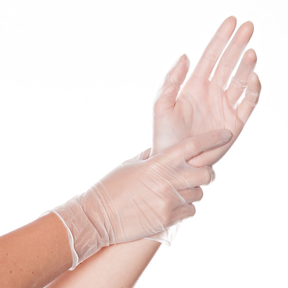 Powder-free disposable vinyl gloves pack of 1000