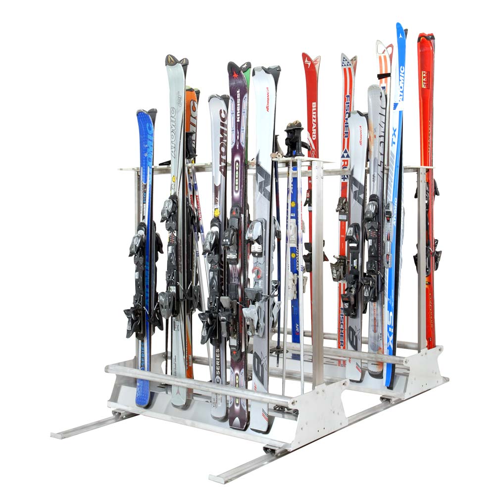 Freestanding Ski Rack for 18–32 Pairs